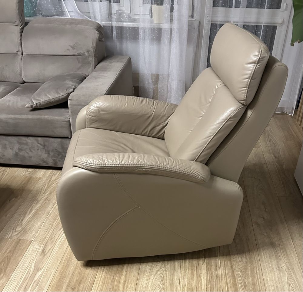 Komplet Relax skóra naturalna Domoteka - Sofa 2 osobowa+ 2 fotele