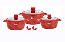 Набор кастрюль HK-325 Красный Higher Kitchen