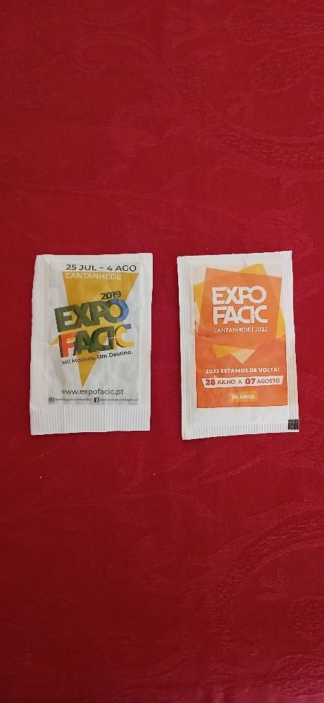 Pacotes de açúcar Expofacic