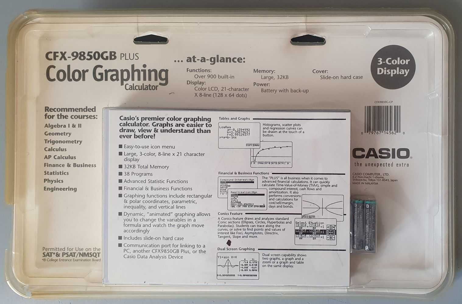 Kalkulator naukowy graficzny programowalny Casio CFX-9850GB Plus