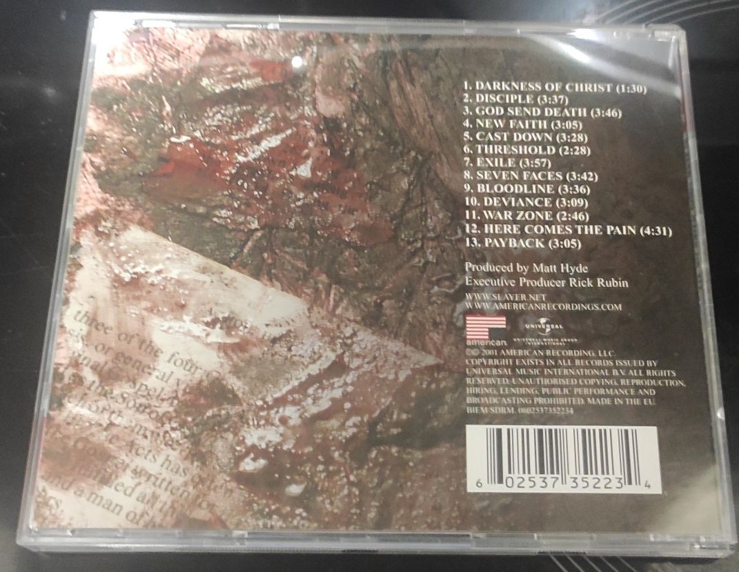 Slayer "God Hates Us All" cd