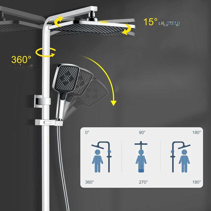 SonTiy System prysznicowy z deszczownicą 30x20 cm