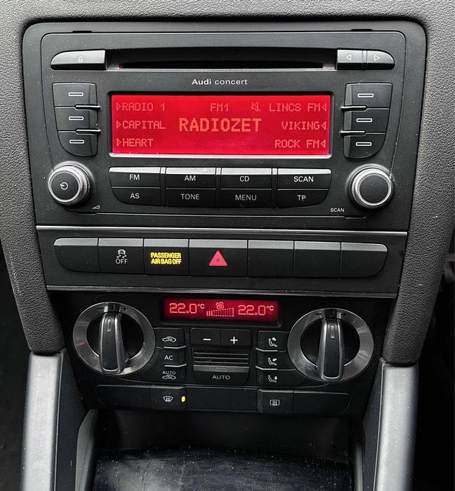 AUDI A3 S3 8P LIFT 2DIN Konsola kompletna radio tunel climatronic
