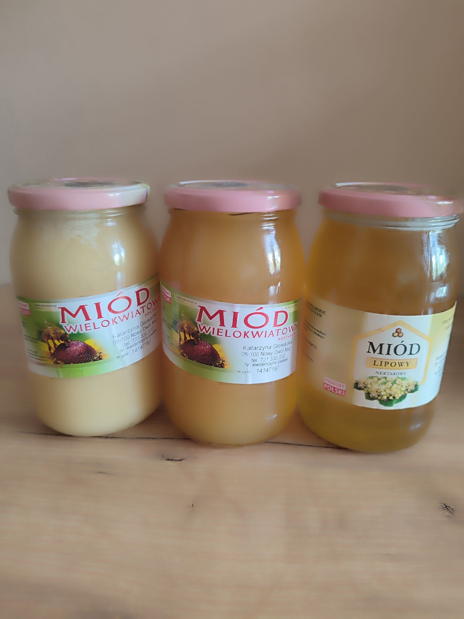 Miód wielokwiatowy rzepakowy akacjowy 900 ml