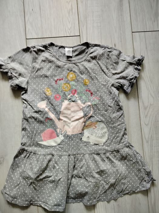 Tunika Lindex 122cm jeż jesienna krótki rękaw