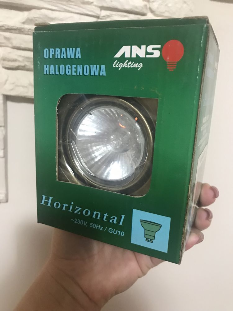 Lampa halogenowa sufitowa Horizontal złoty matowy