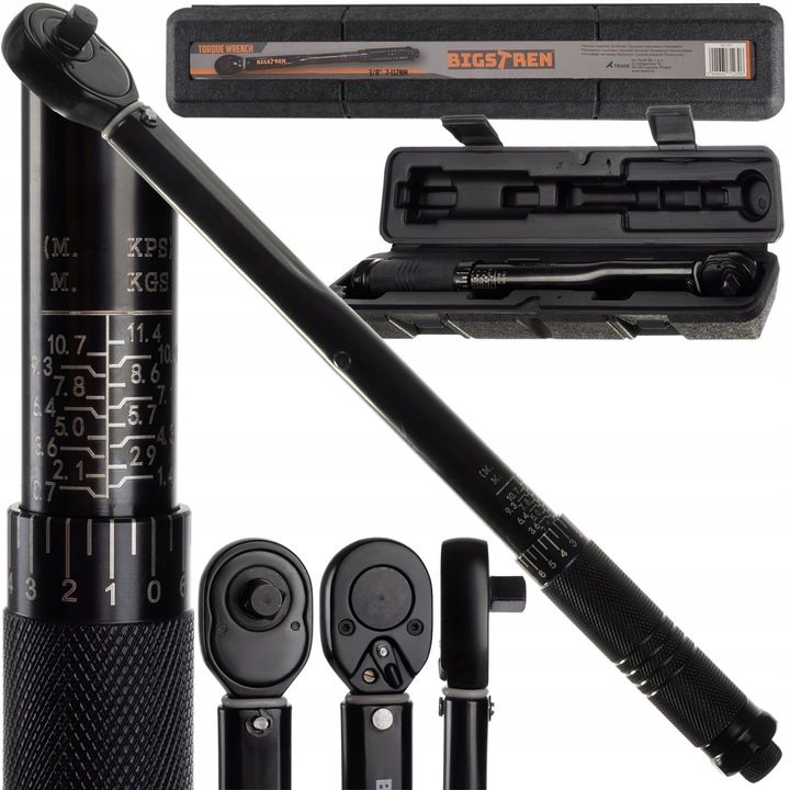 Klucz Dynamometryczny Z Blokadą Blokada 3/8 " 7-112nm Dwukierunkowy Z
