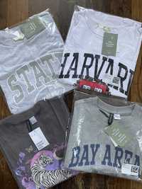 Нові жіночі футболки з принтом Harvard / Bay Area H&M