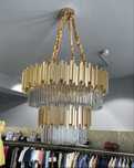 Candeeiro dourado cristal