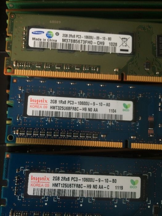 DDR3 2GB HYNIX, Kingston, Samsung 1066/1333/1600 MHz - Intel/AMD