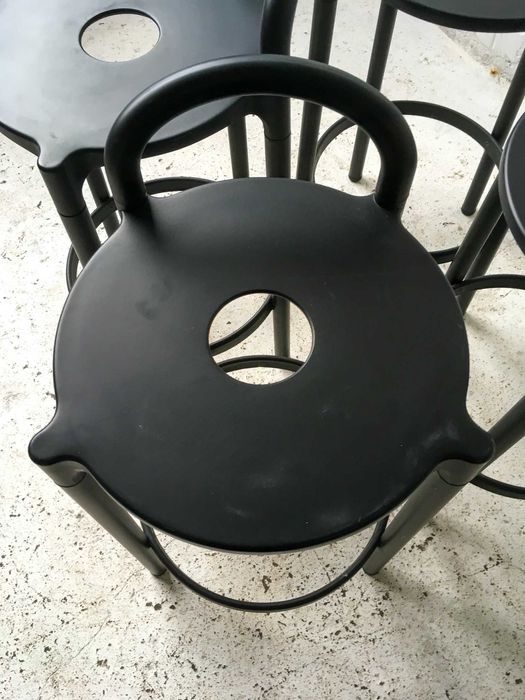 Kartell hokery Polo Low proj. Anna Castelli lata 80 vintage