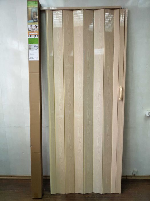 Двері гармошка розсувні ПВХ стандарт, еліт, напівскло