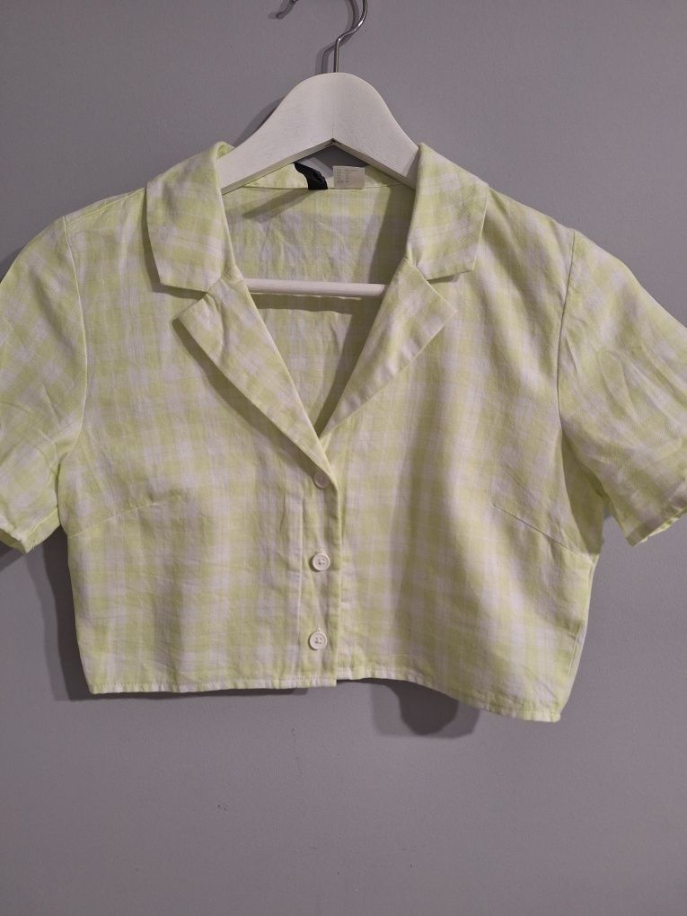 Krótka koszula jak top w kratke H&M