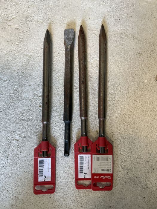 Escopros ponteiros e brocas