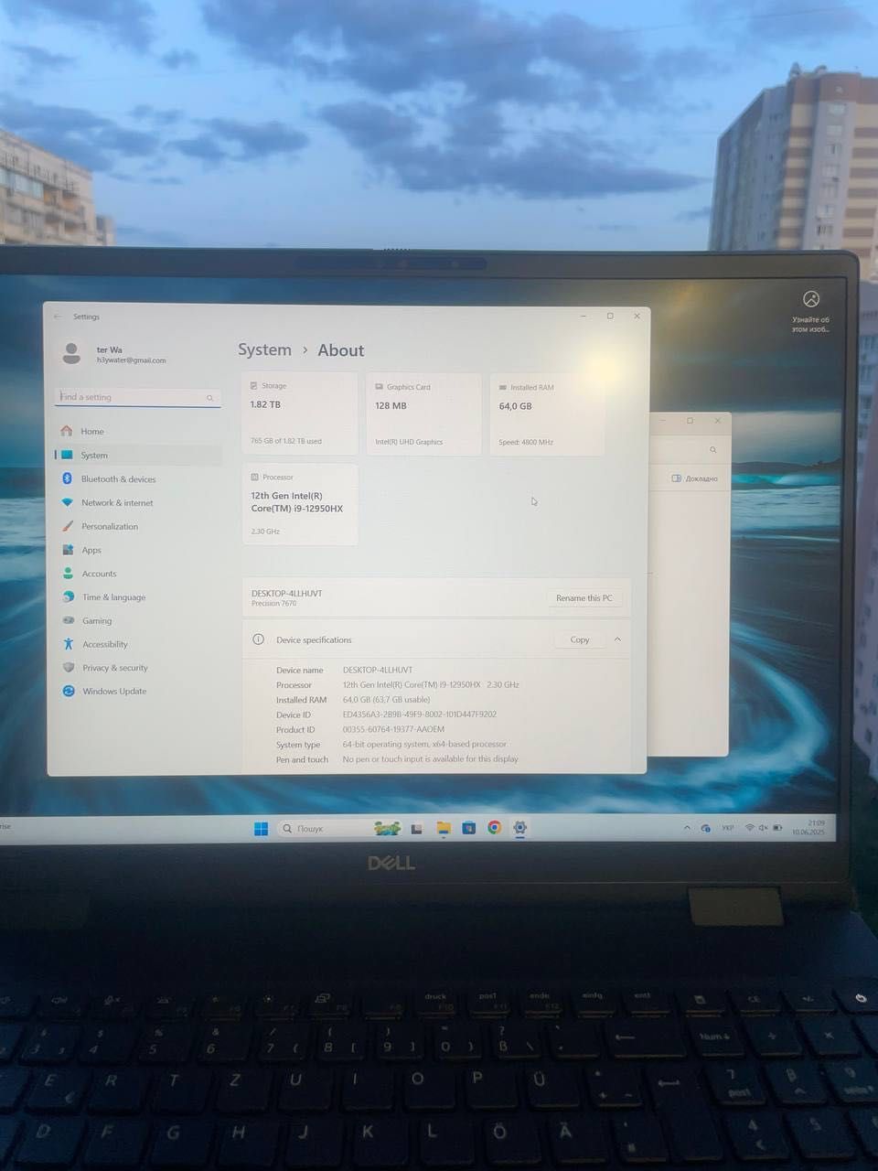 Ноутбук Dell 7670 Precision I9/2 tb SSD/ 64 gb DDR5
