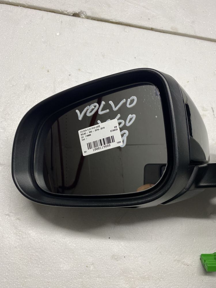 Lusterko lewe 10pin VOLVO V40 16-19r Podświetlane EUROPA