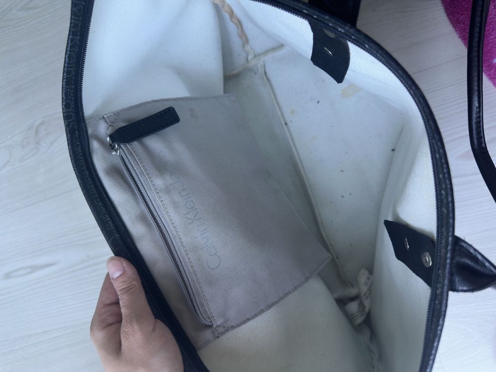 Torebka duża a4 calvin klein czarna torba