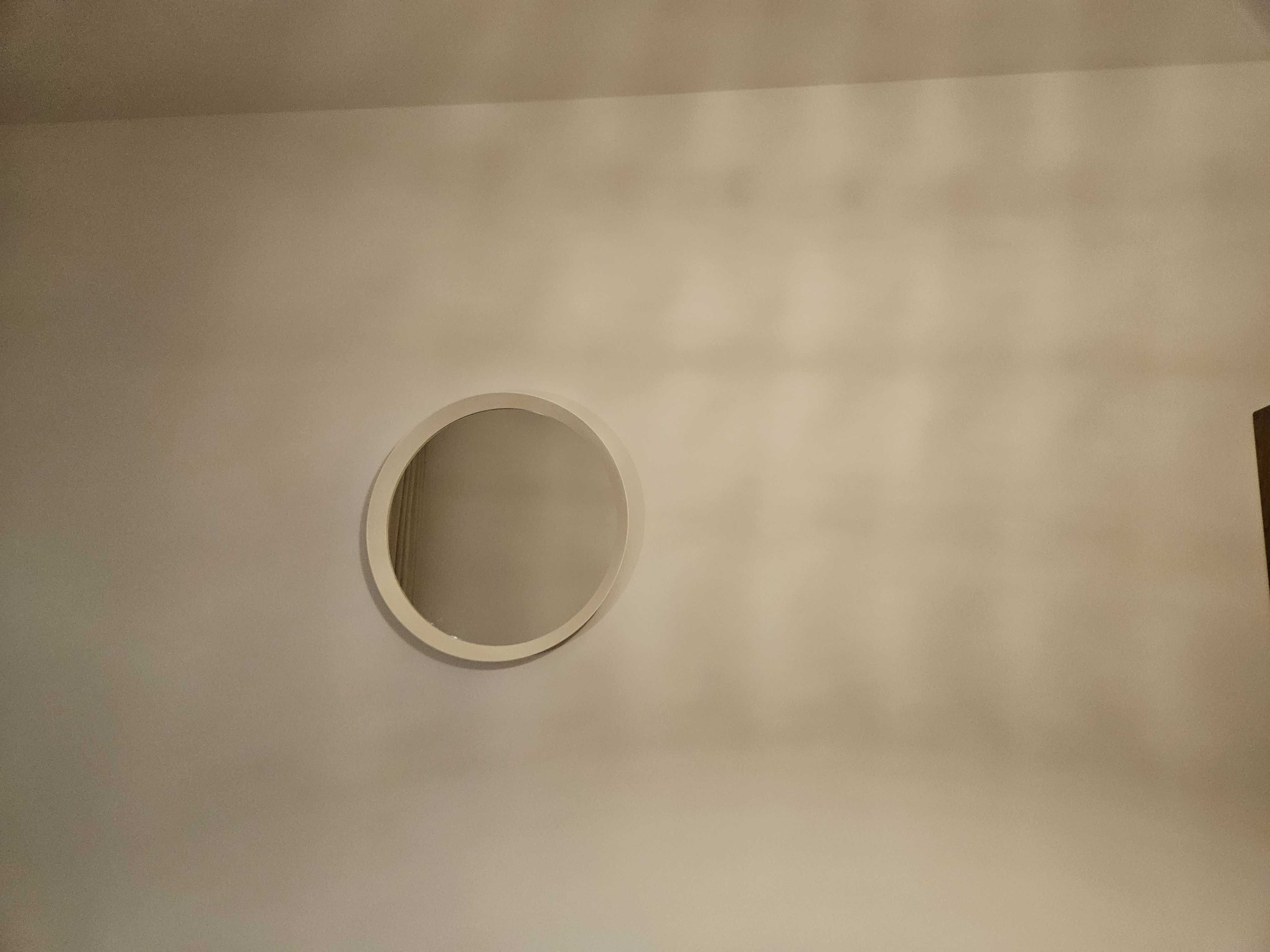 Lustro okrągłe, białe 50 cm, IKEA, Langesund