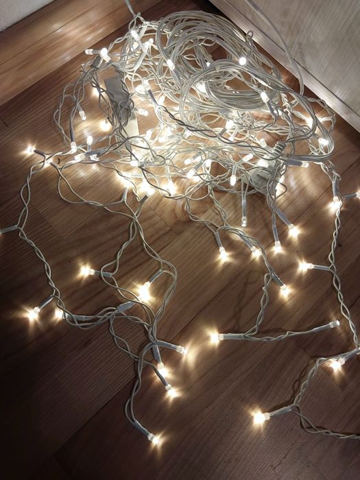 Kurtyna świetlna led schody balustrady 100szt 3m lampki święta 220v