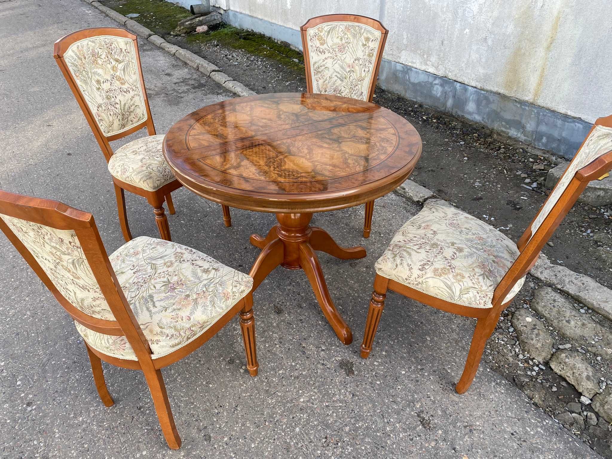 Komplet Włoski Stół rozkładany  + 4 krzesła DOWÓZ DO DOMU