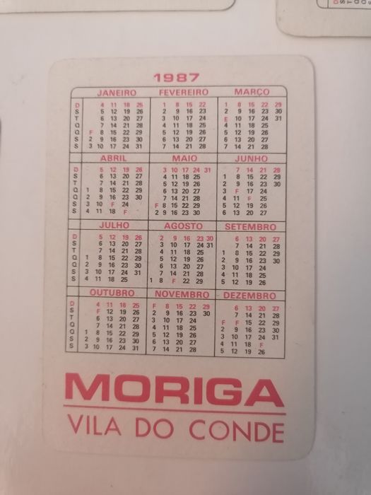 Conjunto de 7 calendários de 1987 de gatos com frases amorosas
