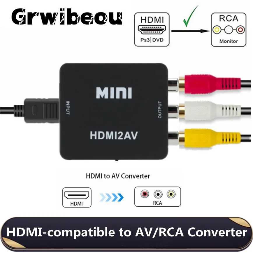 Адаптер HDMI -> RCA (тюльпан)  сигналу від приставки до ТВ