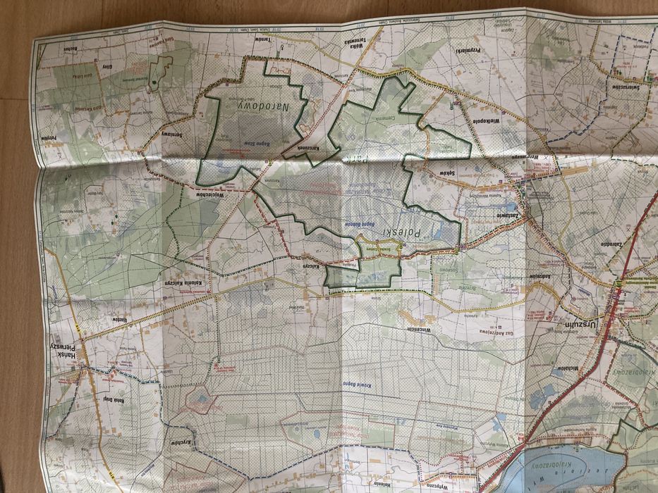 Mapa turystyczna Poleski Park Narodowy, skala 1:40 000, stan bdb