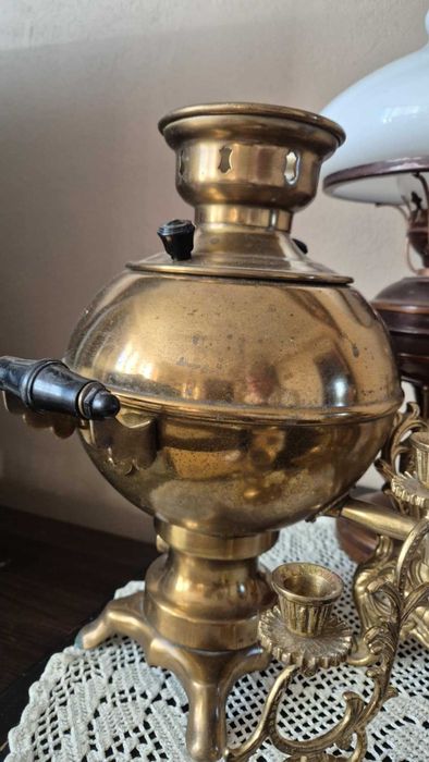 Mosiężny samowar elektryczny z czasów CCCP stan bardzo dobry!