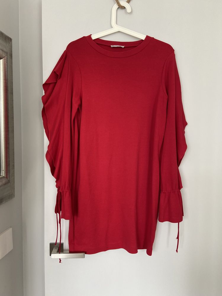Sukienka mini czerwona S Zara