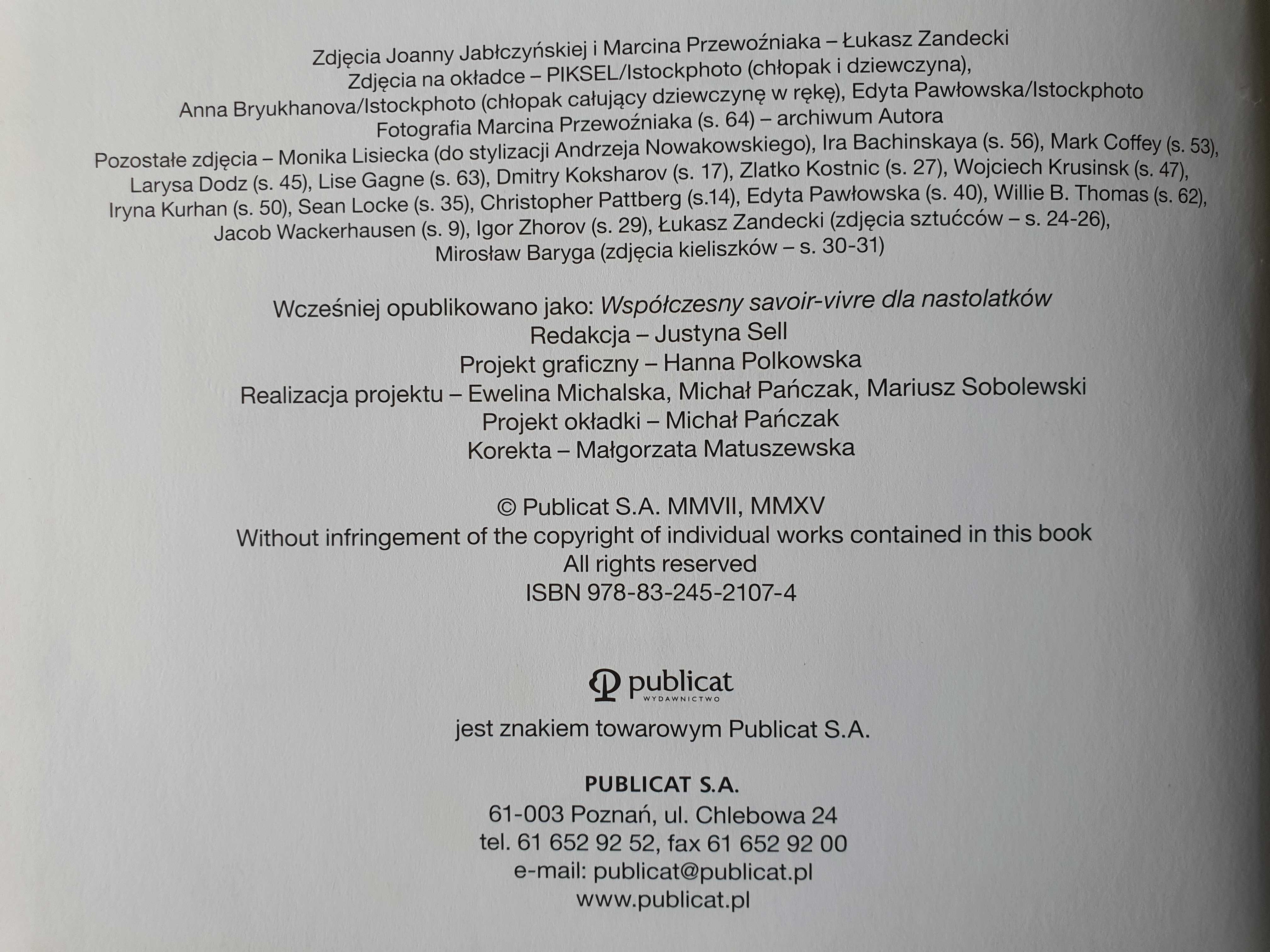 Niezbędnik dobrych manier PRZEWOŹNIAK Marcin JABŁCZYŃSKA Joanna