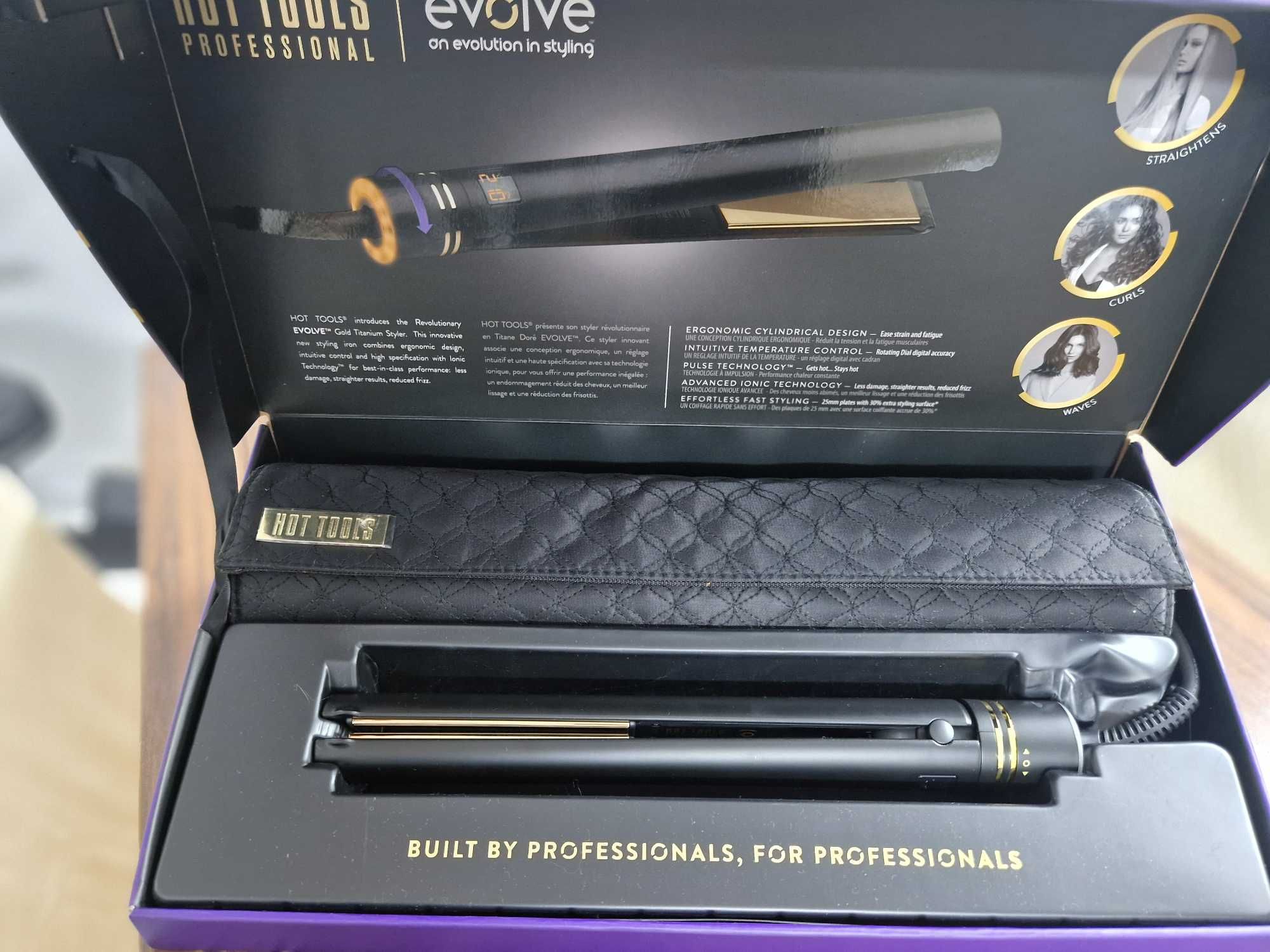 Hot tools Evolve Gold Titanum lokowka ,prostownica profesjonalna