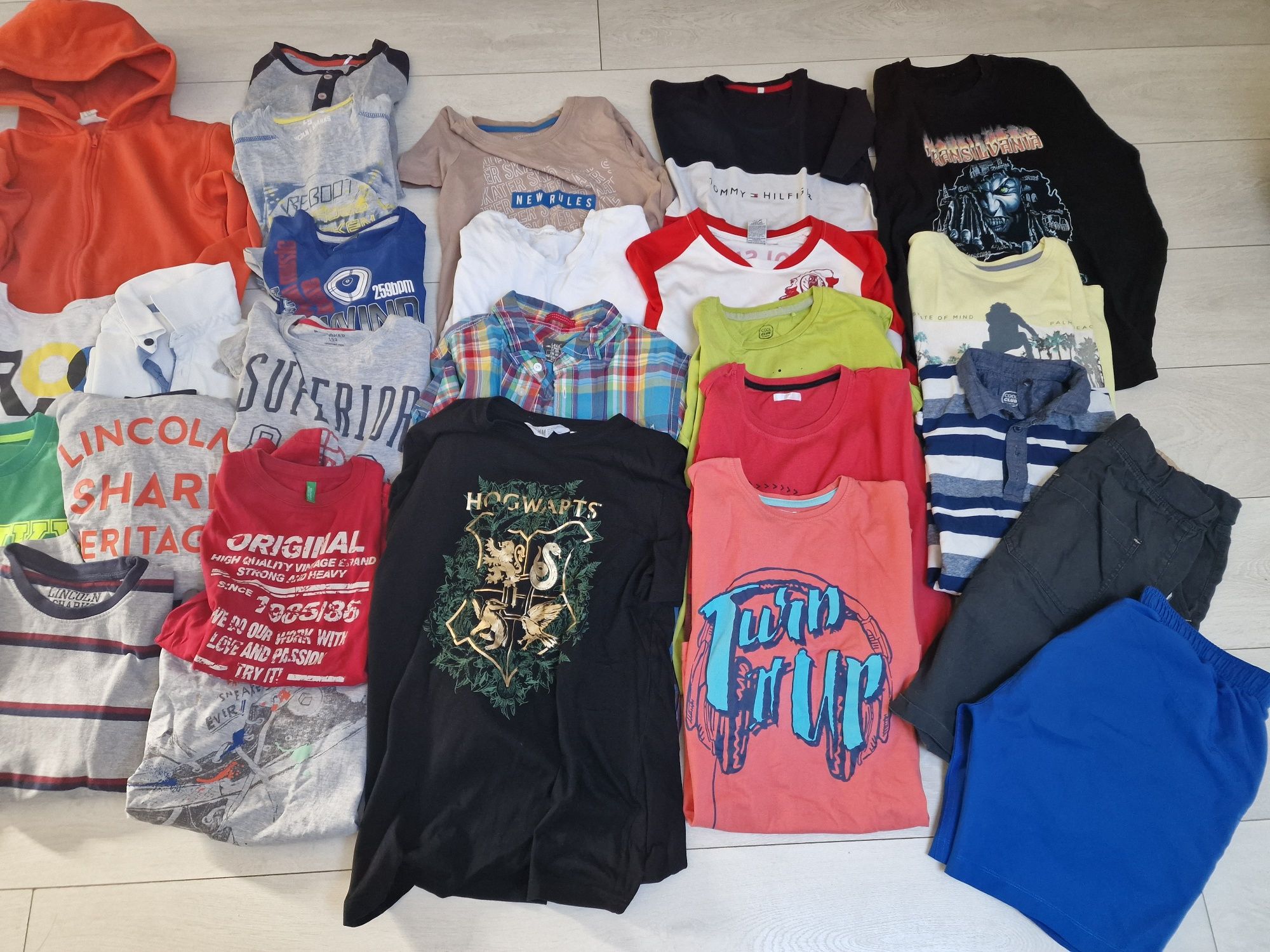 Mega paka dla Syna r.152 spodnie koszulki jesień dresy H&M Zara smyk