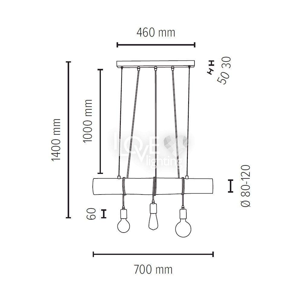 Lampa wisząca spot-light - drewno