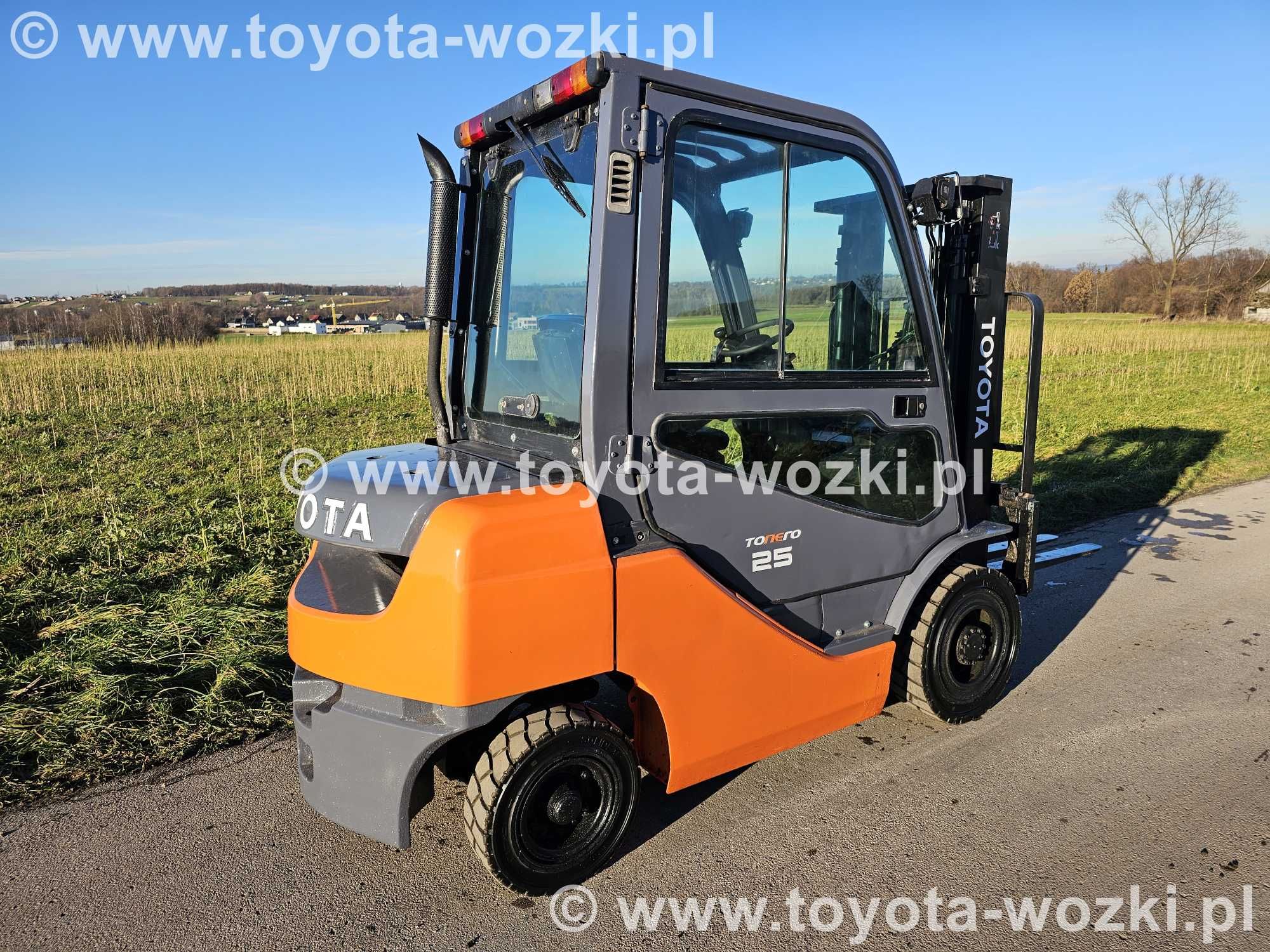 Wózek widłowy TOYOTA 8FDF25 KABINA 2500 kg, TOYOTA 8FD25 widlak Linde