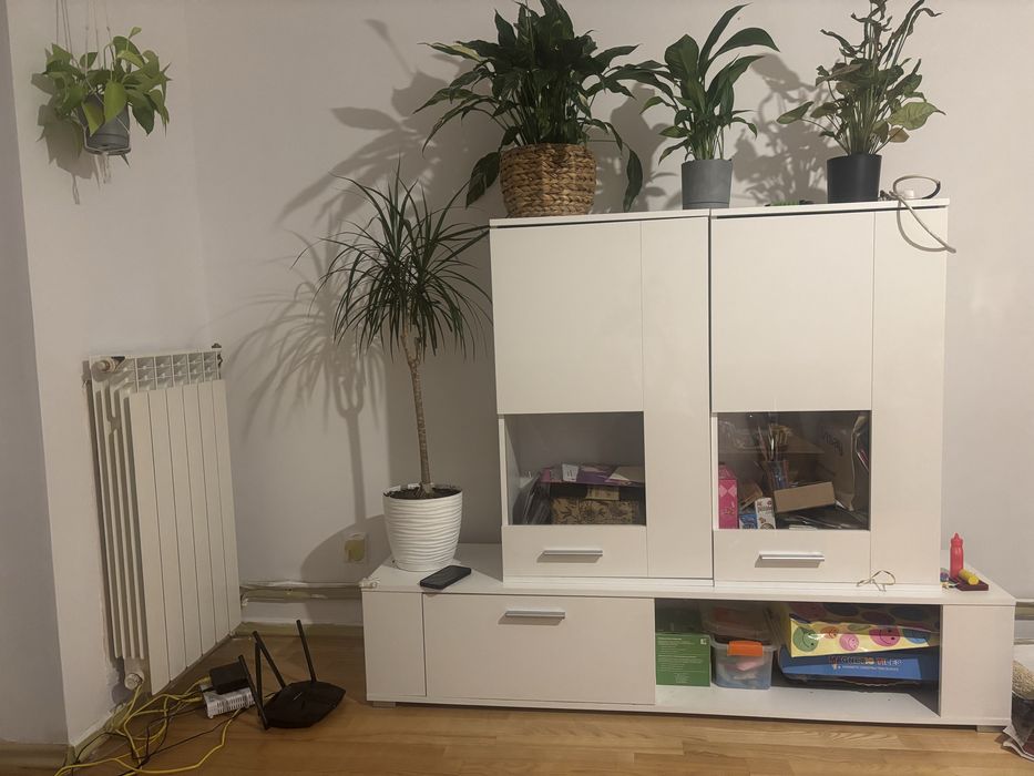 Zestaw mebli do salonu , półki wiszące 2x, szafka rtv