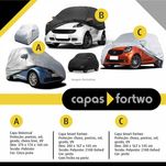 Capa à medida Smart Fortwo de proteção (NOVAS)