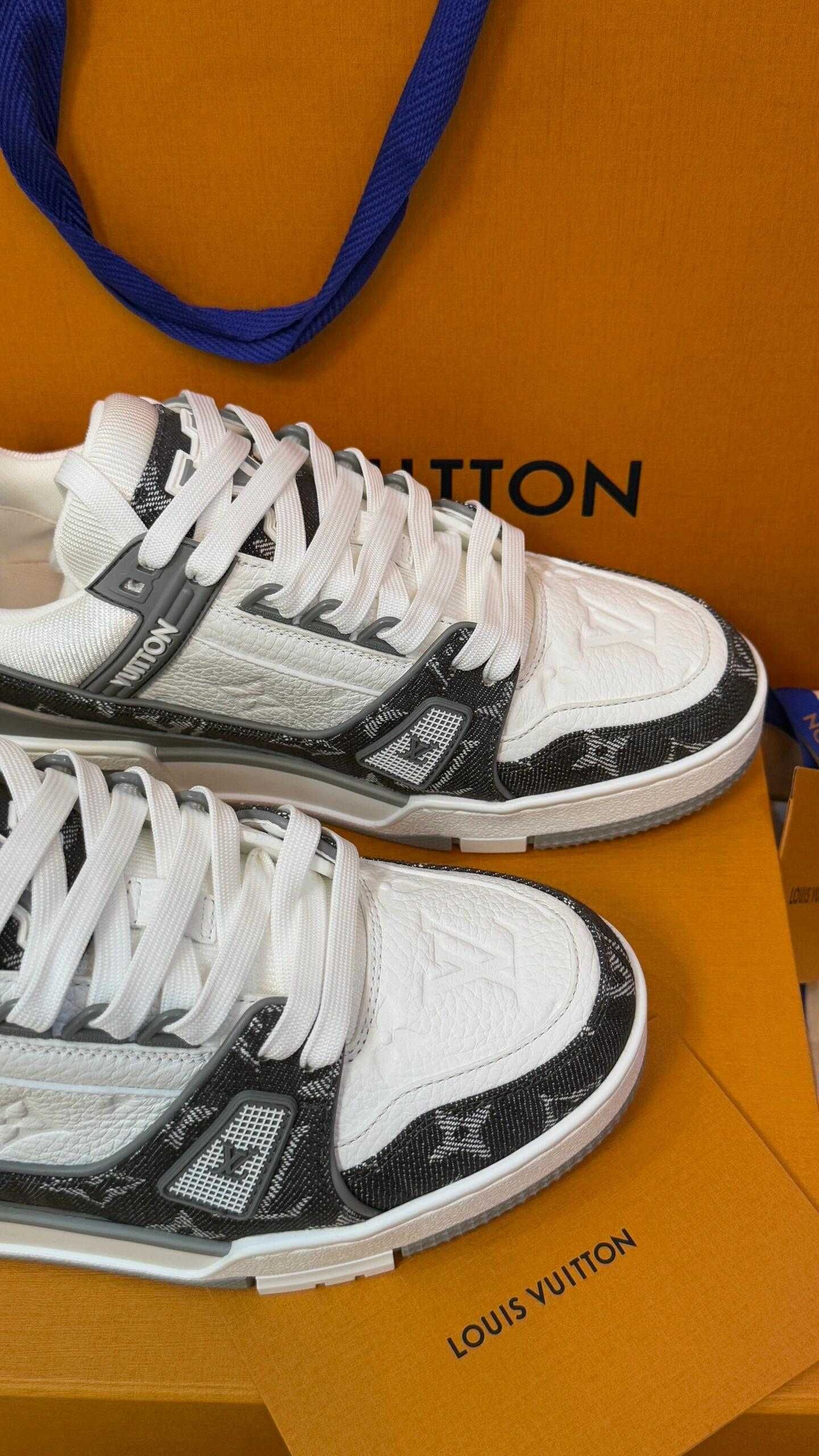Louis Vuitton LowLvTrainerGrey Oryglnał Nowe Trampki Modny wybór 45