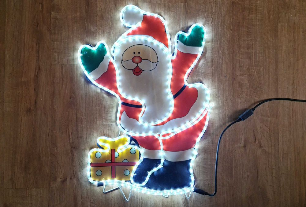 Mikołaj duża ozdoba świąteczna zewnętrzna LED