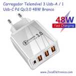 Carregador Telemóvel 48W NOVO