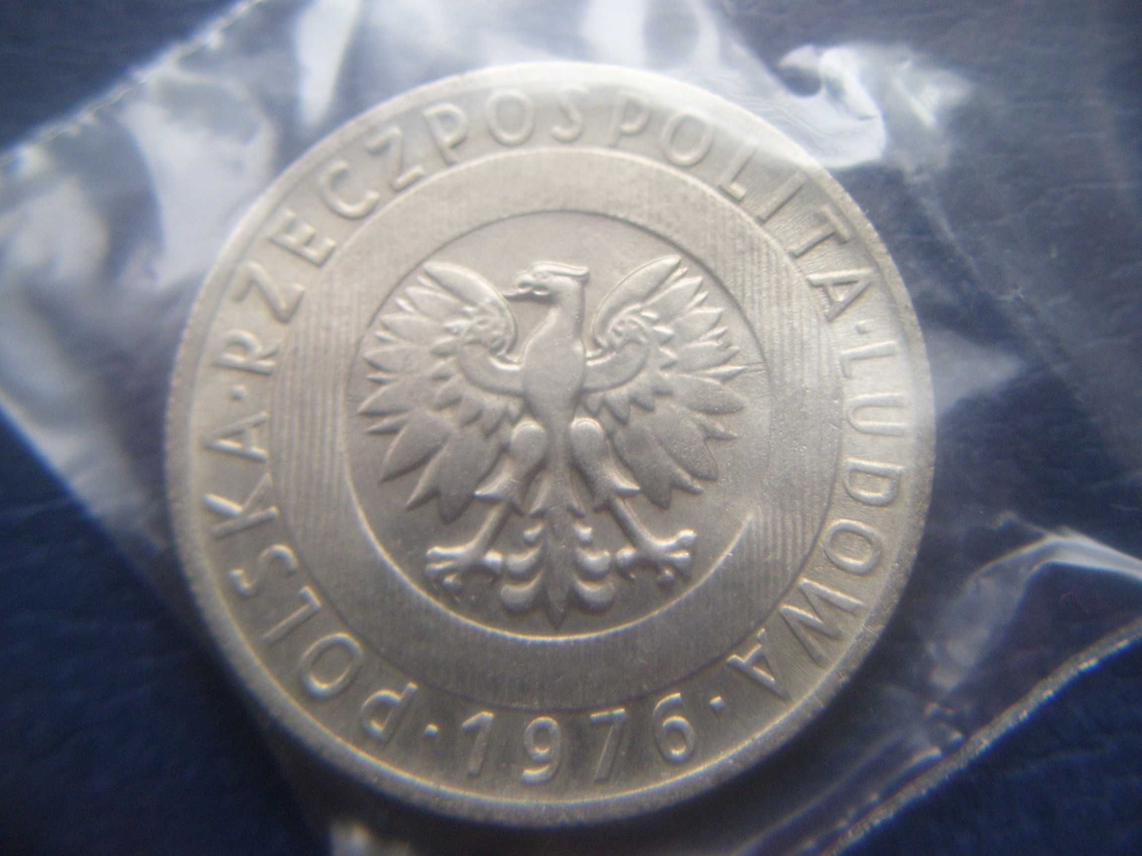 Stare monety 20 złotych 1976 Kłosy PRL stan menniczy