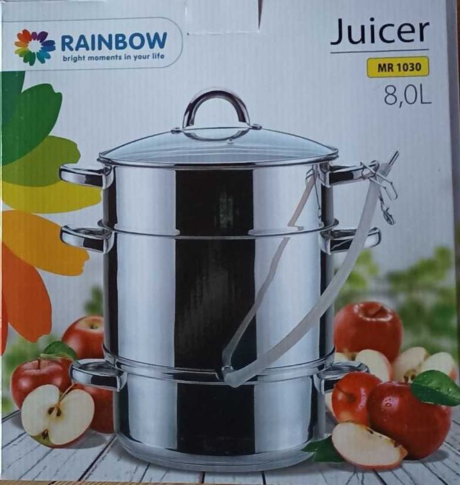 Соковарка-пароварка Maestro Rainbow 8 л MR-1030 з нержавіючої сталі