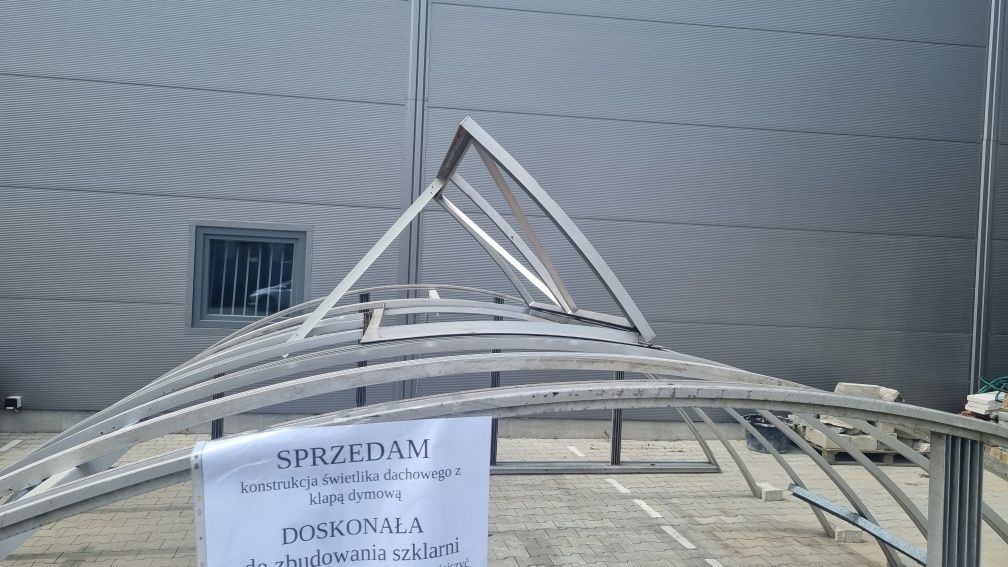 Konstrukcja szklarnia wiata dach aluminium