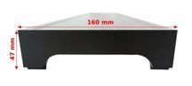 Nóżki 47 mm do profilu aluminiowego 160mm 16cm CZARNE PCV komplet 2szt