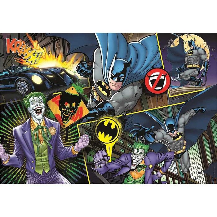 Puzzle Clementoni Batman vs Joker Super Color 38x27cm 104 peças