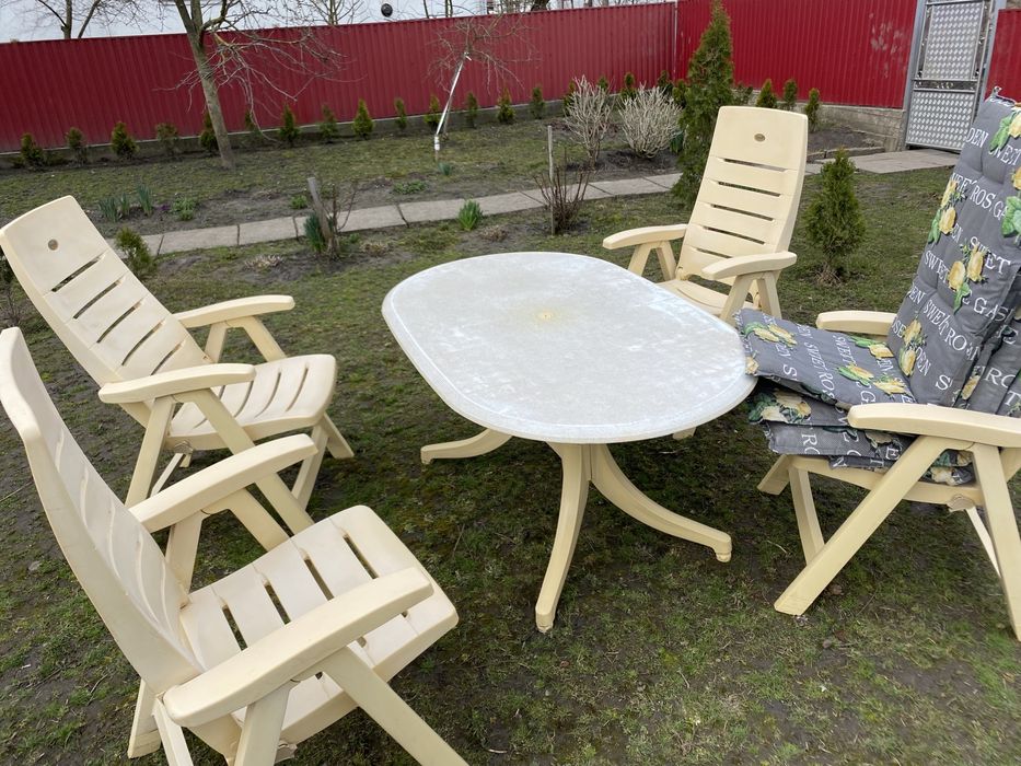 Набір комплект садовий,набор садовой,садові меблі,пластиковий Hartman