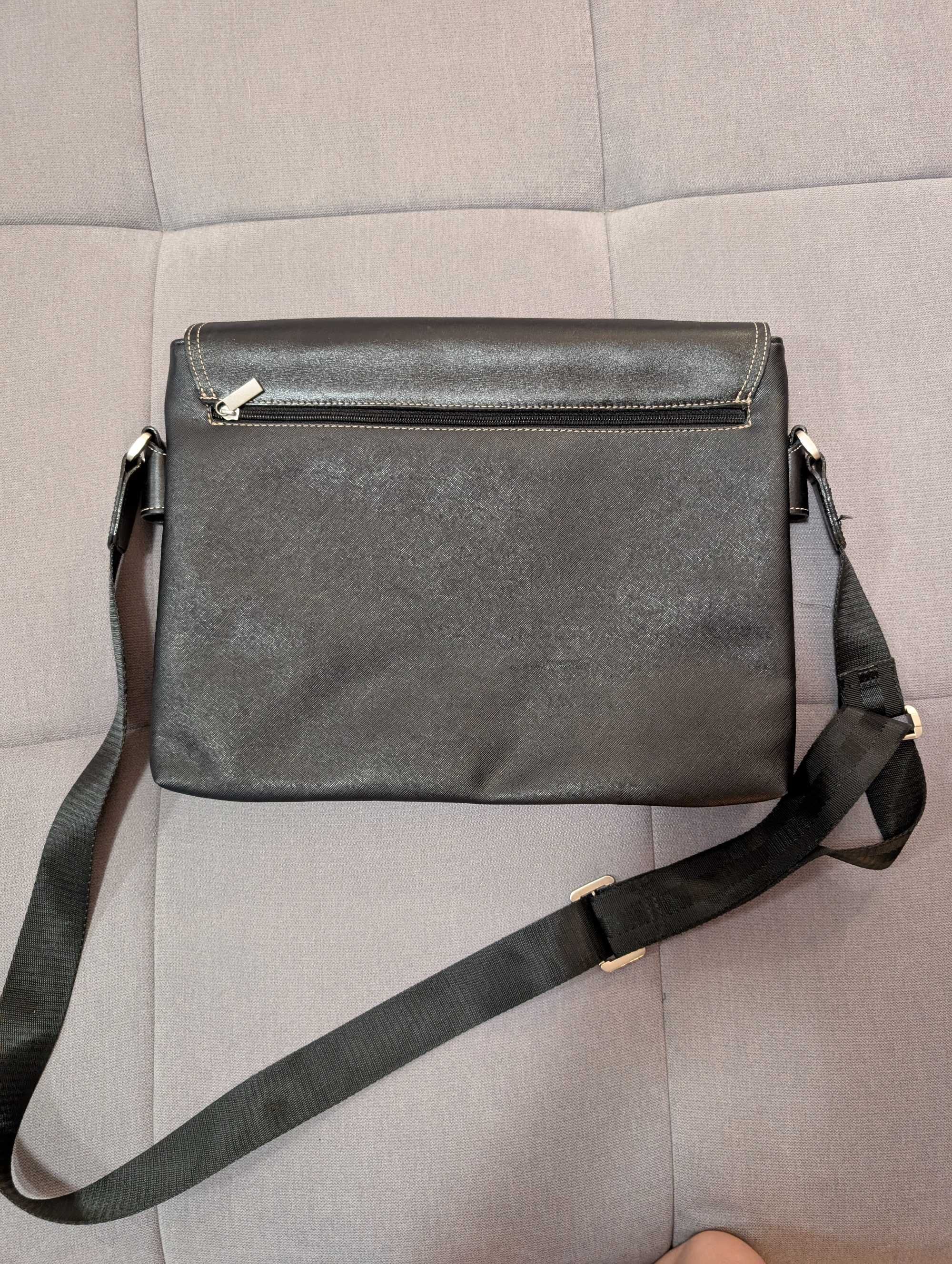 Skórzana Torba na laptopa, dokumenty crossbody messenger