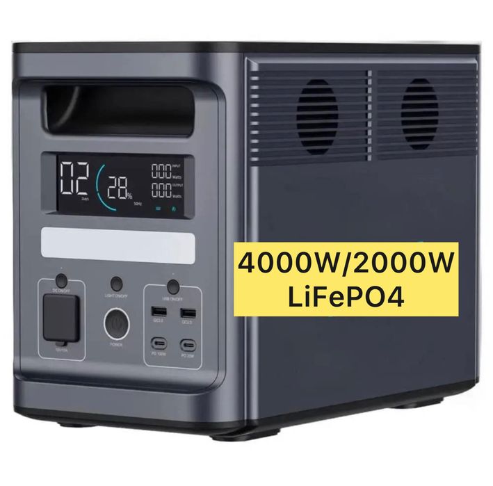 ‼️ДО 80% За 50 Хвилин Зарядна станція Abok 4000W/2000W 1536Wh ‼️