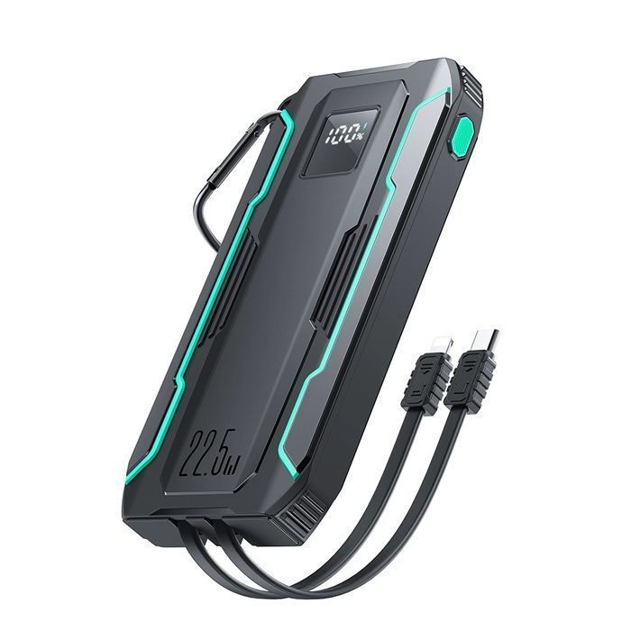 Powerbank Joyroom JR-L017 22.5W 10000mAh z wbudowanymi kablami USB-C /