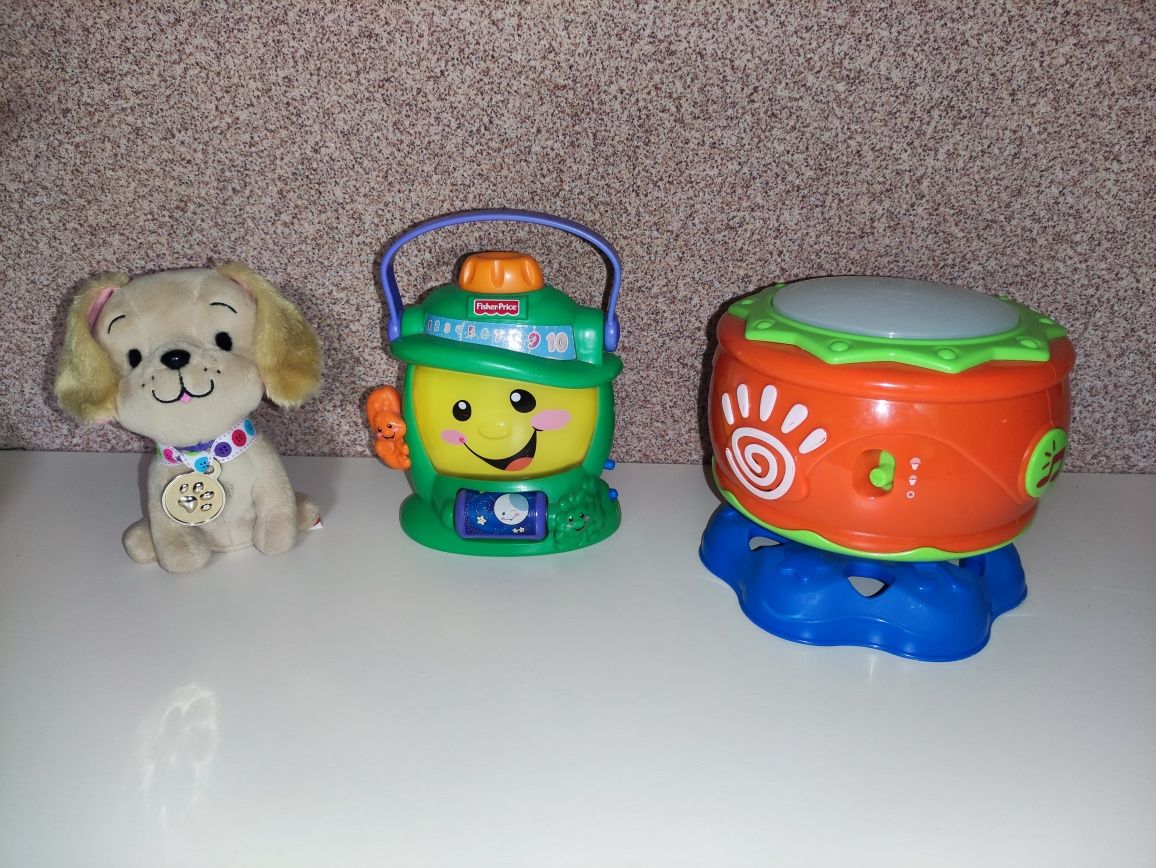 Інтерактивні іграшки барабан ліхтарик собачка