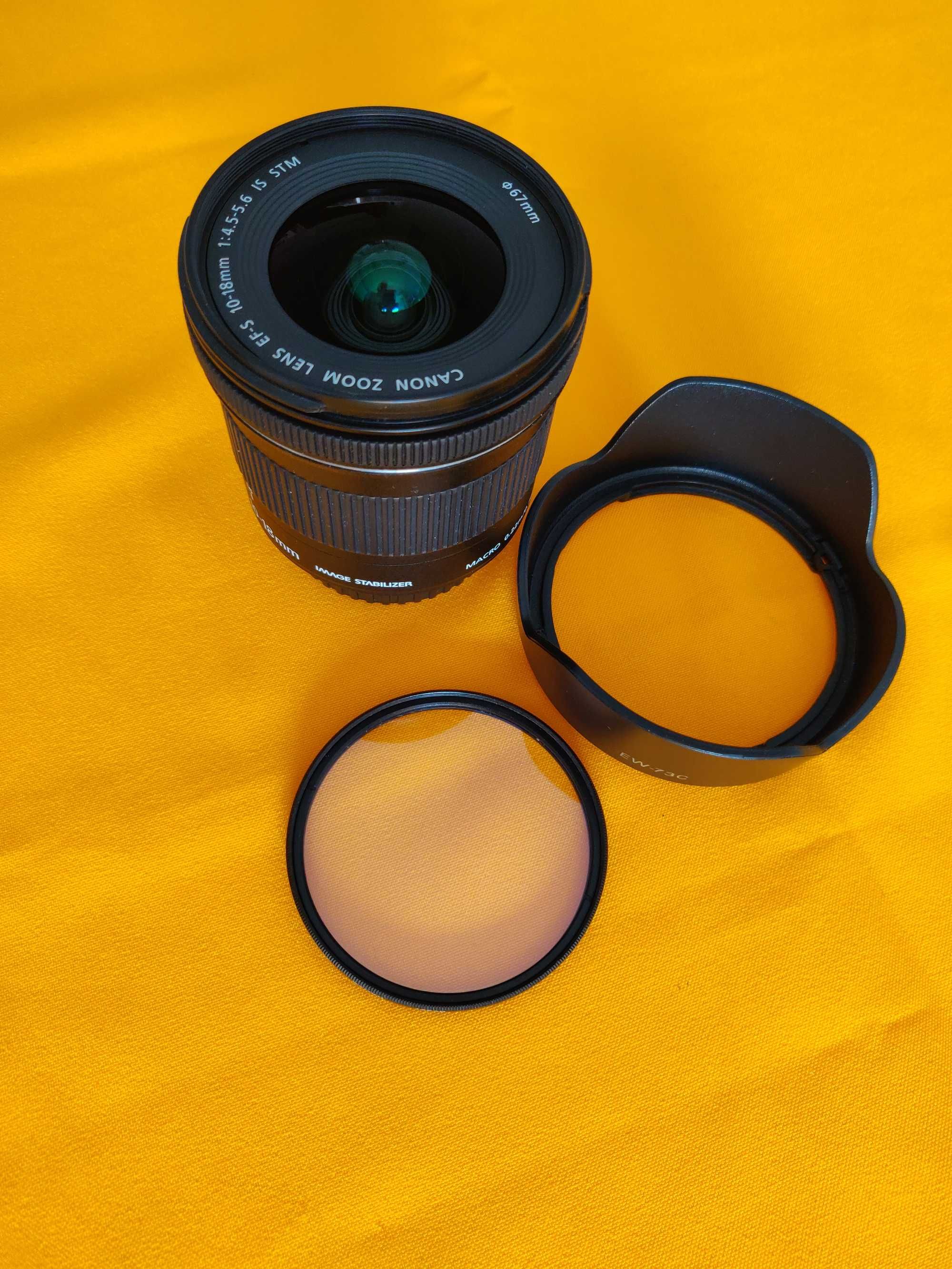 Objetiva Canon EFS 10-18 mm f/4.5-5.6 IS STM